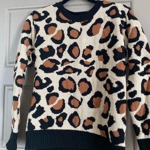 NASTY GAL cheetah sweater!! size s/m